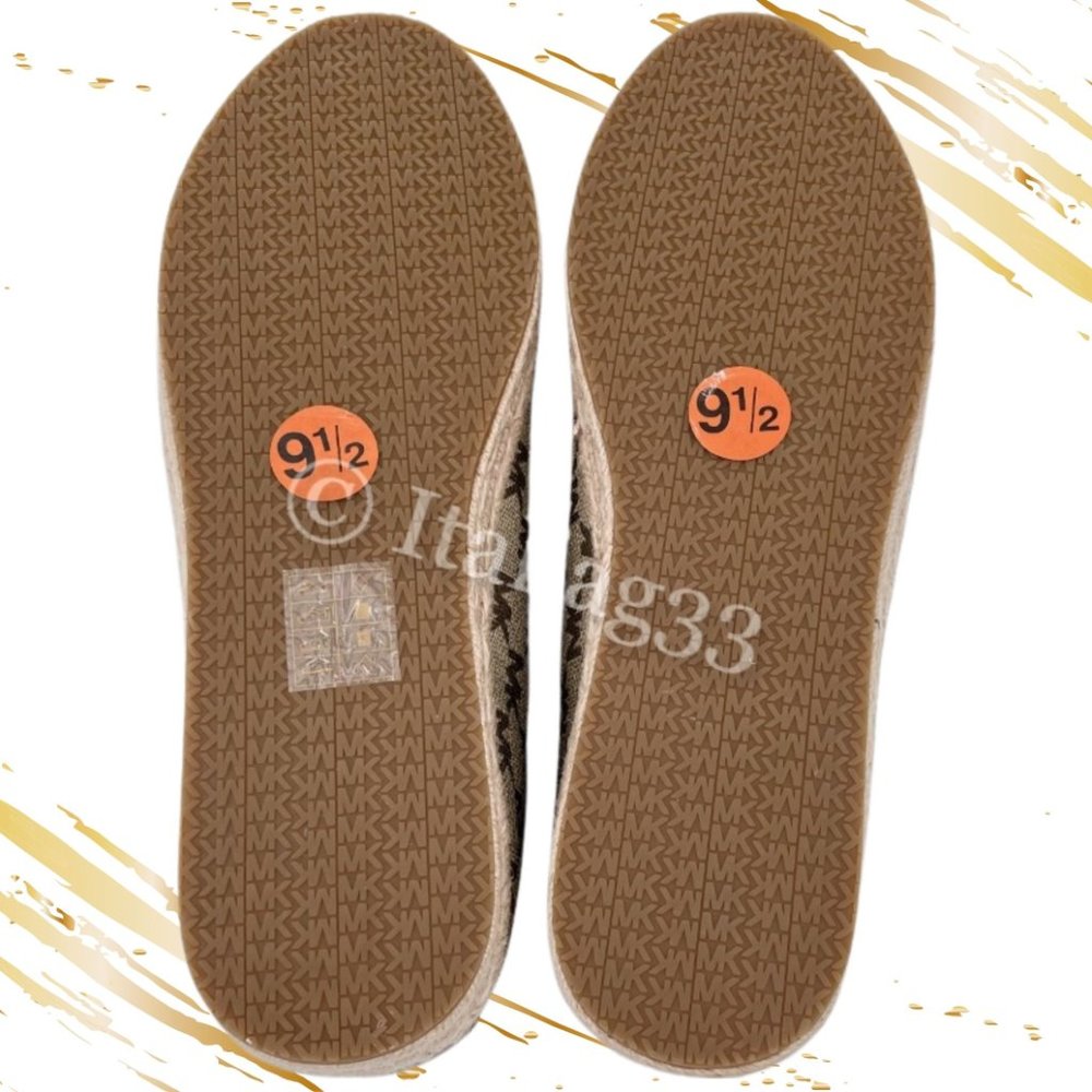 Michael Kors Monogram Signature Logo Brown Sneaker Tennis Shoes Size 9.5M NWOT - Picture 7 of 10